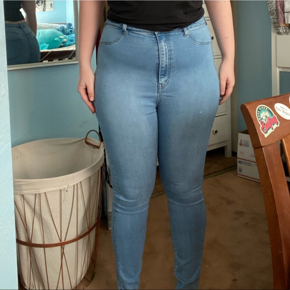 Fashion Nova Light Wash Skinny Jeans
